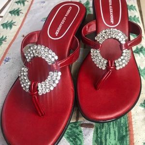 Adorable red fancy sandals